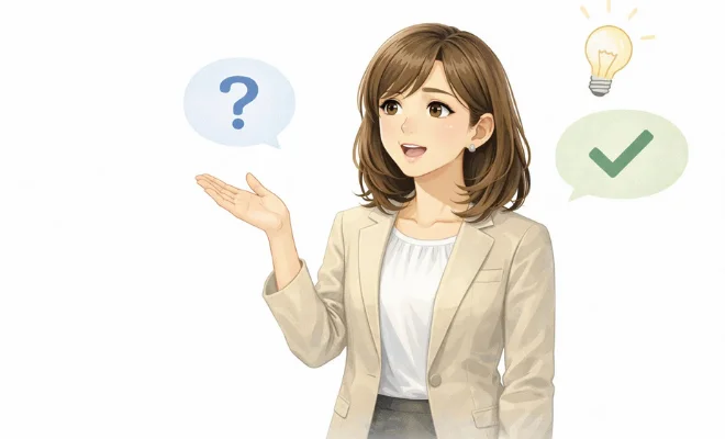 面接 スーツがない場合 40代50代女性服装画像